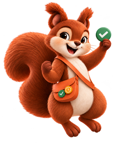 Pockets, Cofori’s familiar orange squirrel